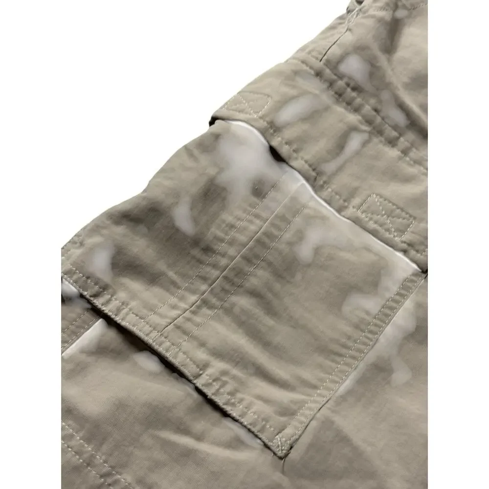 The North Face Men's S Beige Nylon Belted Cargo Shorts Gorpcore Hiking Camping